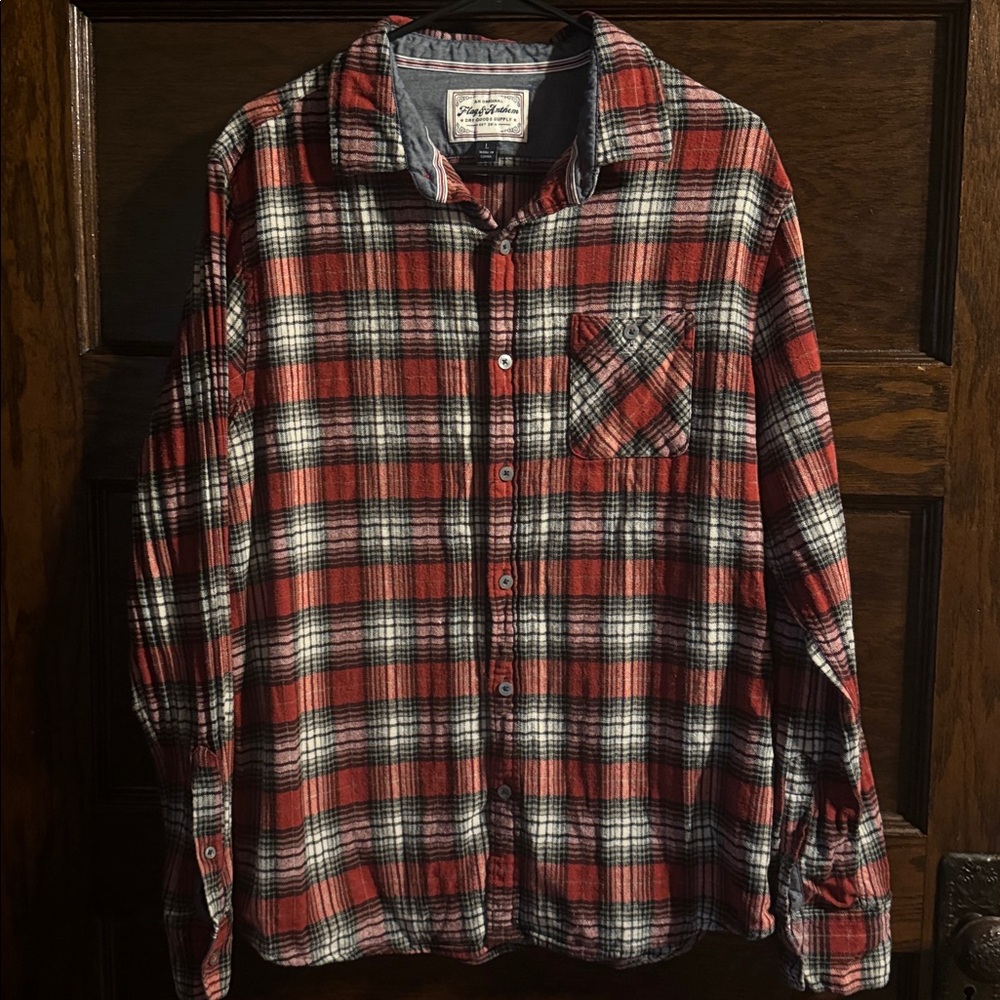 Classic Red Plaid Button-Down Shirt